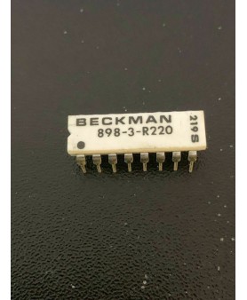 10 PCS BECKMAN 898-3-R220, RESISTOR, NETWORK, FILM, ISOLATED, 2 W,